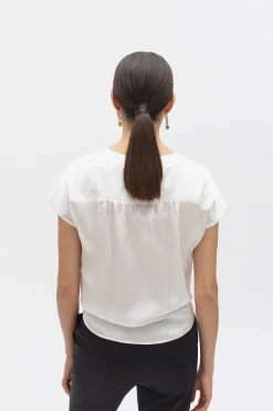 Discount Blouse 100% Soie Tatiana Ivoire Femme Blouses