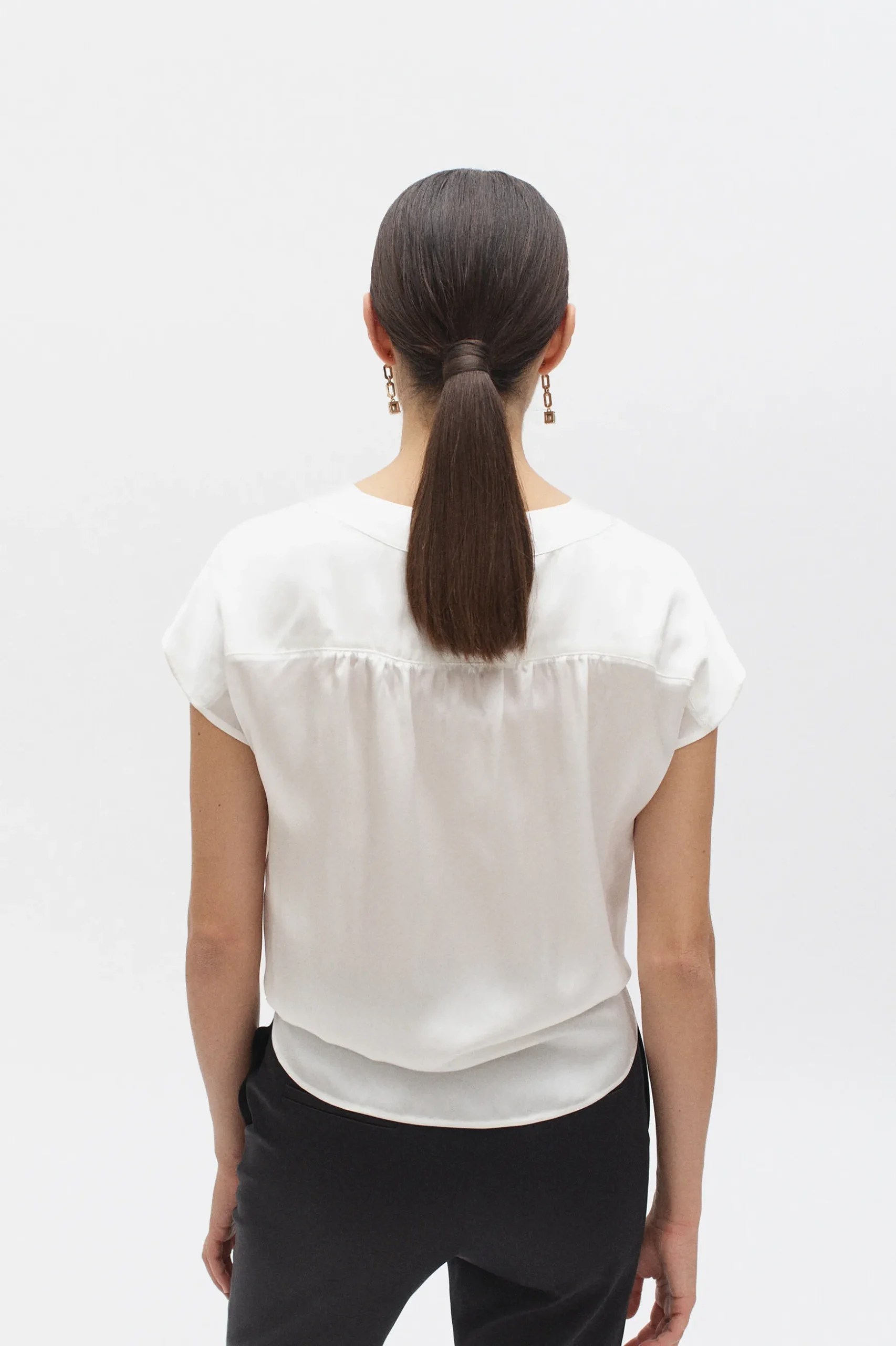 Discount Blouse 100% Soie Tatiana Ivoire Femme Blouses