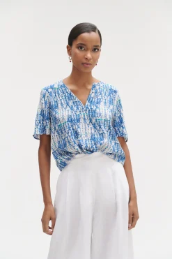 Cheap Blouse Tie And Dye Femme Blouses