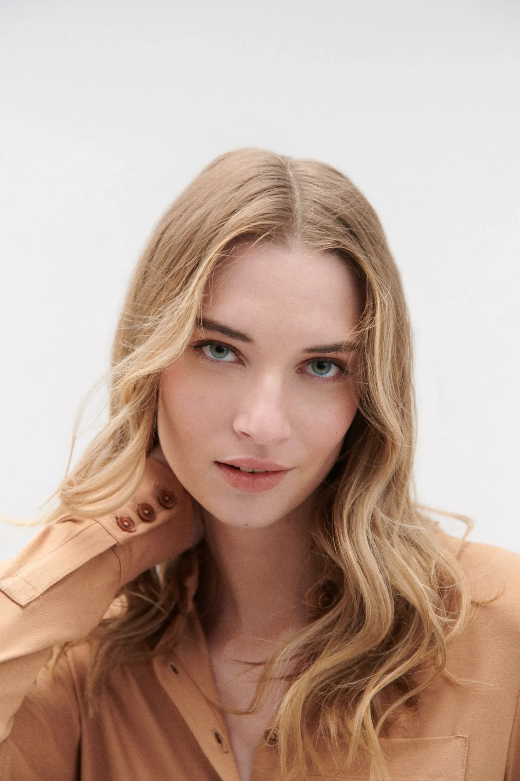 New Chemise Albi En Jersey Camel Femme Chemises