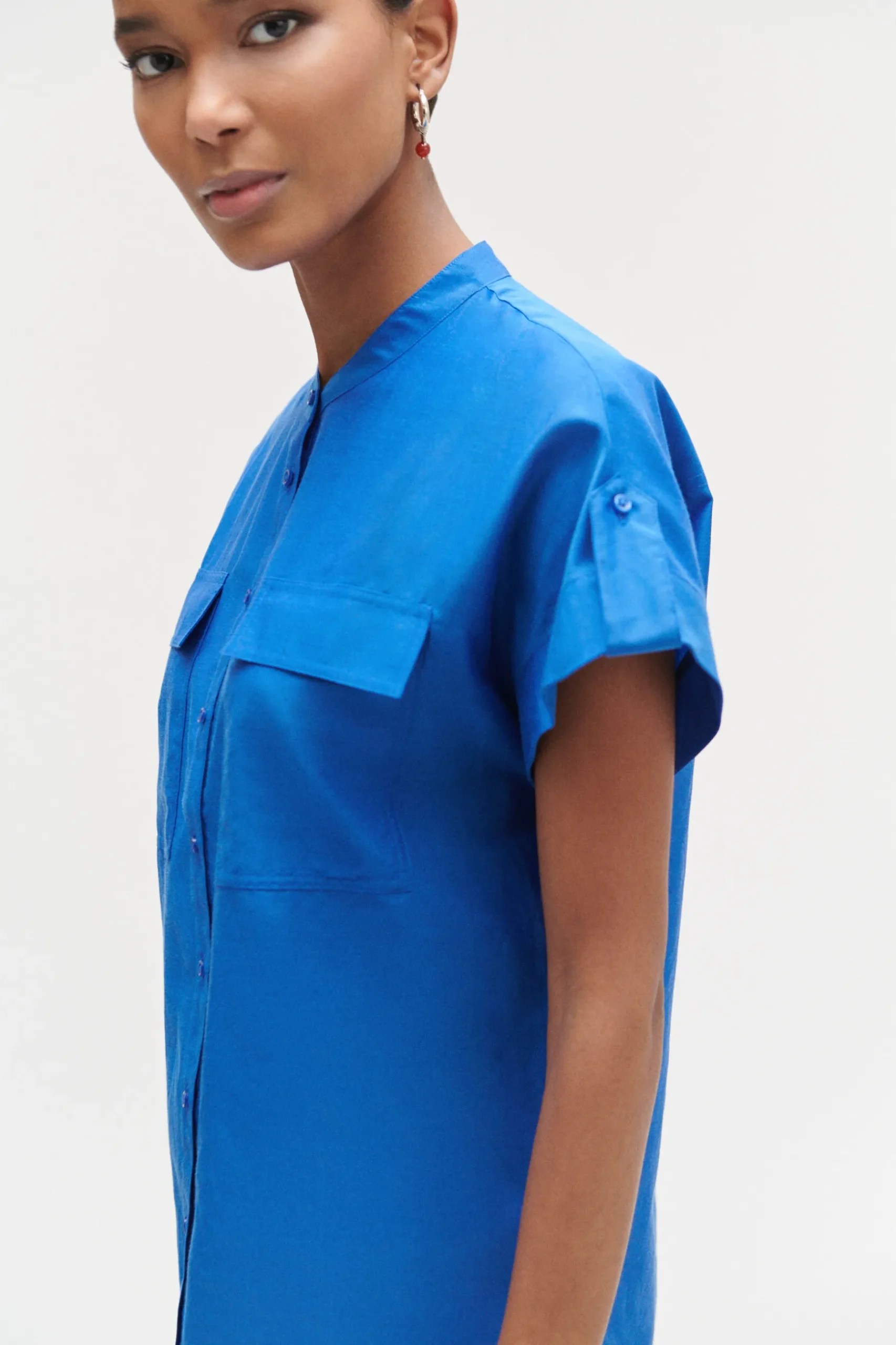 Store Chemise Allan Bleu Electrique Femme Chemises