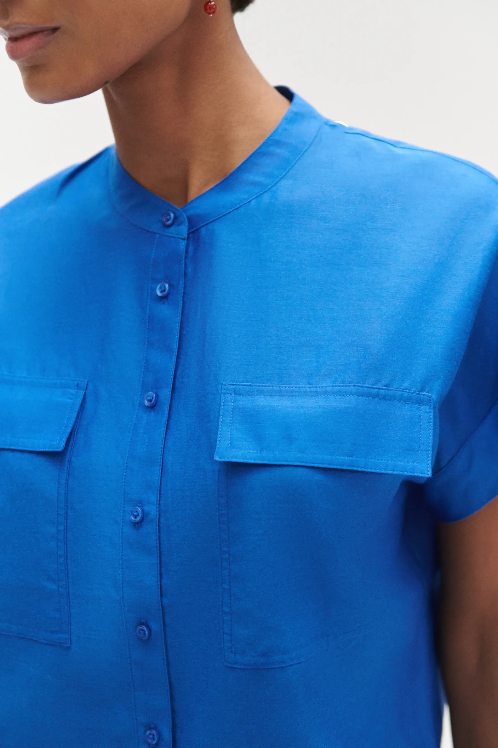 Store Chemise Allan Bleu Electrique Femme Chemises