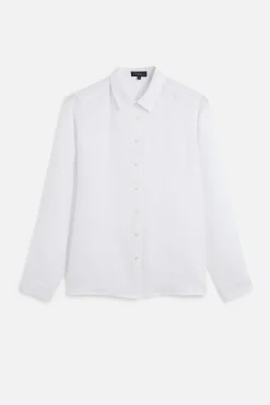Sale Chemise Brenda 100% Lin Blanc Femme Chemises