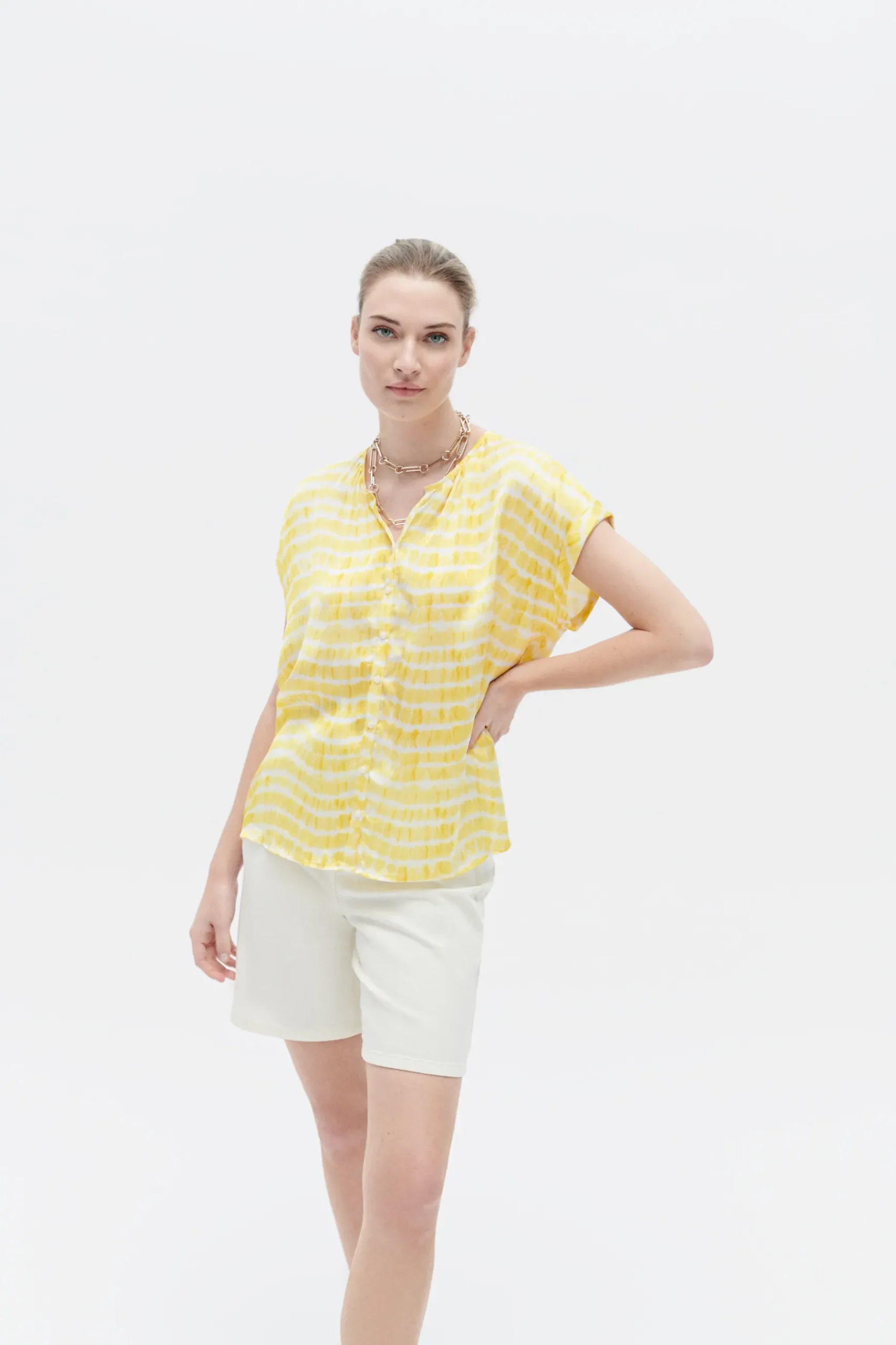 Sale Chemise Colombes Jaune Femme Chemises