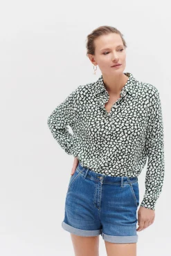 Sale Chemise Matilda Vert Kaki Femme Tops Et T-Shirts