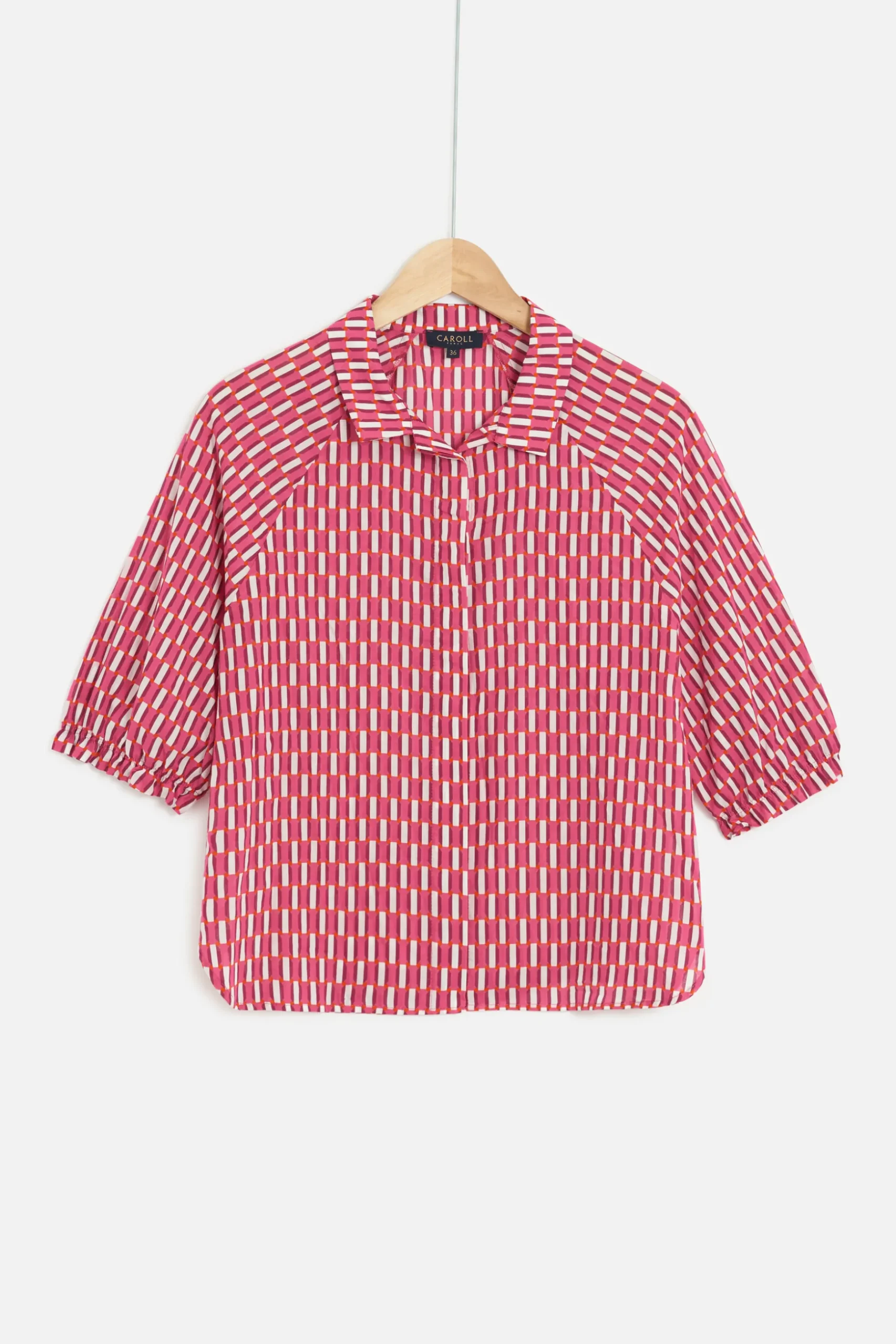 Sale Chemise Zebra A Motif Graphique Rose Fushia Femme Chemises