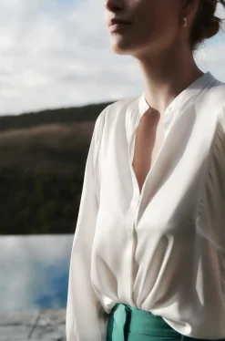 Cheap Chemisier Roskana Soie Femme Blouses