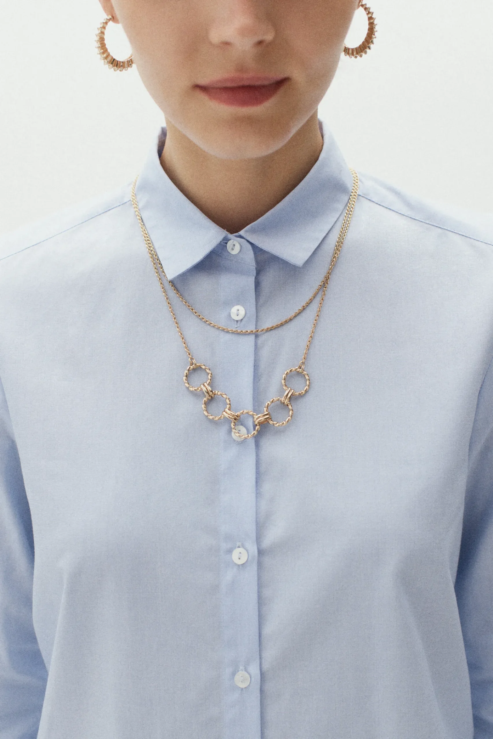 Clearance Chemisier Savana Bleu Clair Femme Chemises