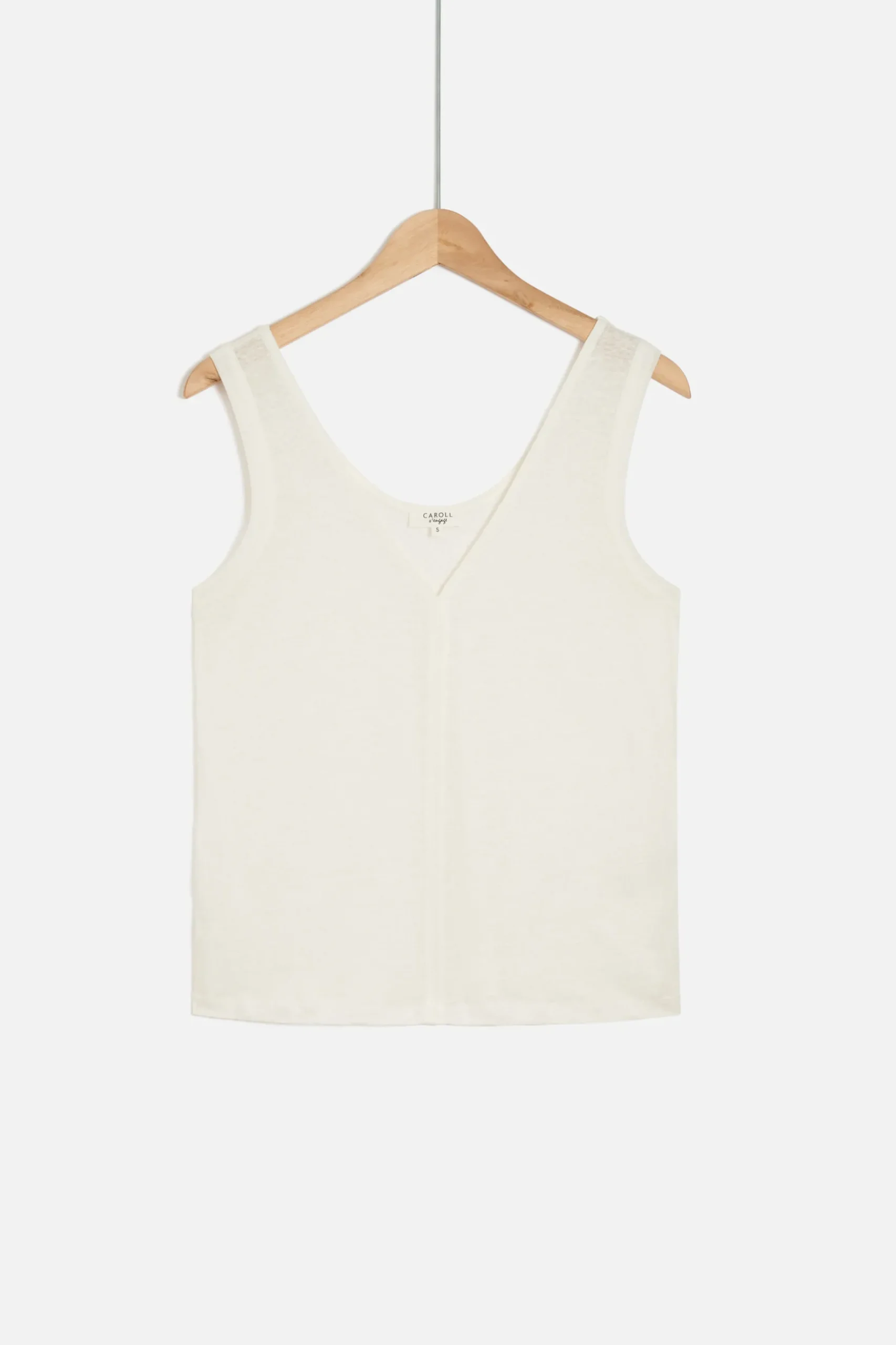 Shop Debardeur Aretha 100% Lin Ivoire Femme Tops Et T-Shirts