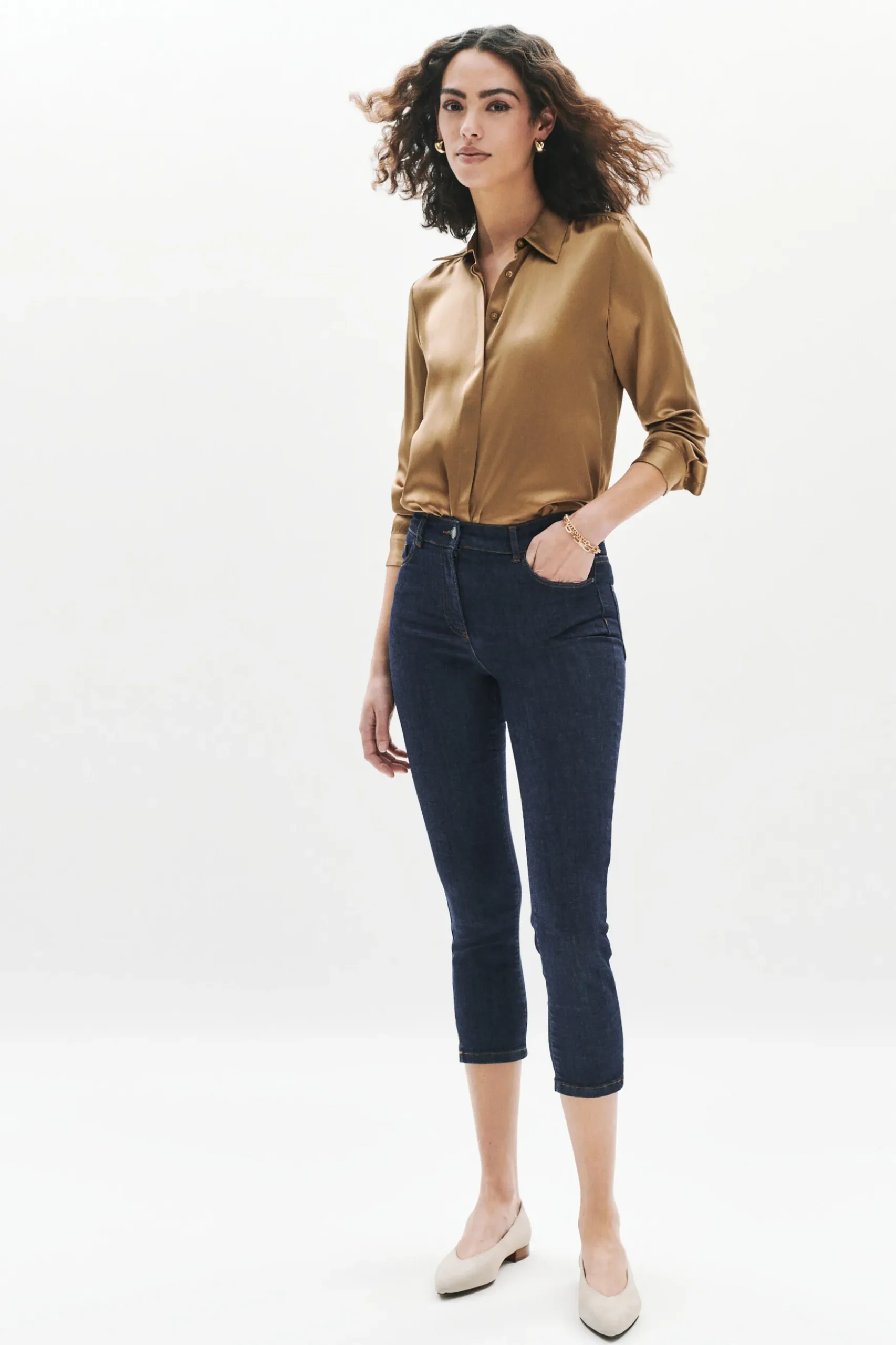 Sale Jean Pantacourt Caleb B Femme Jeans