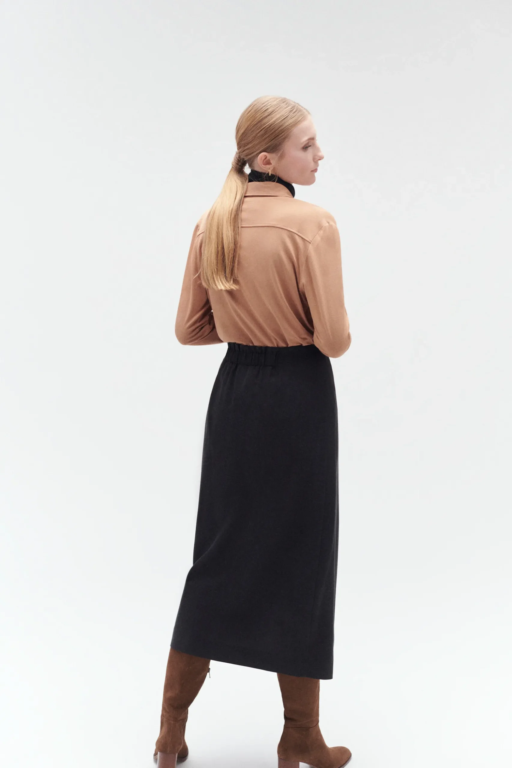 Cheap Jupe Portefeuille Elica Noir Femme Jupes