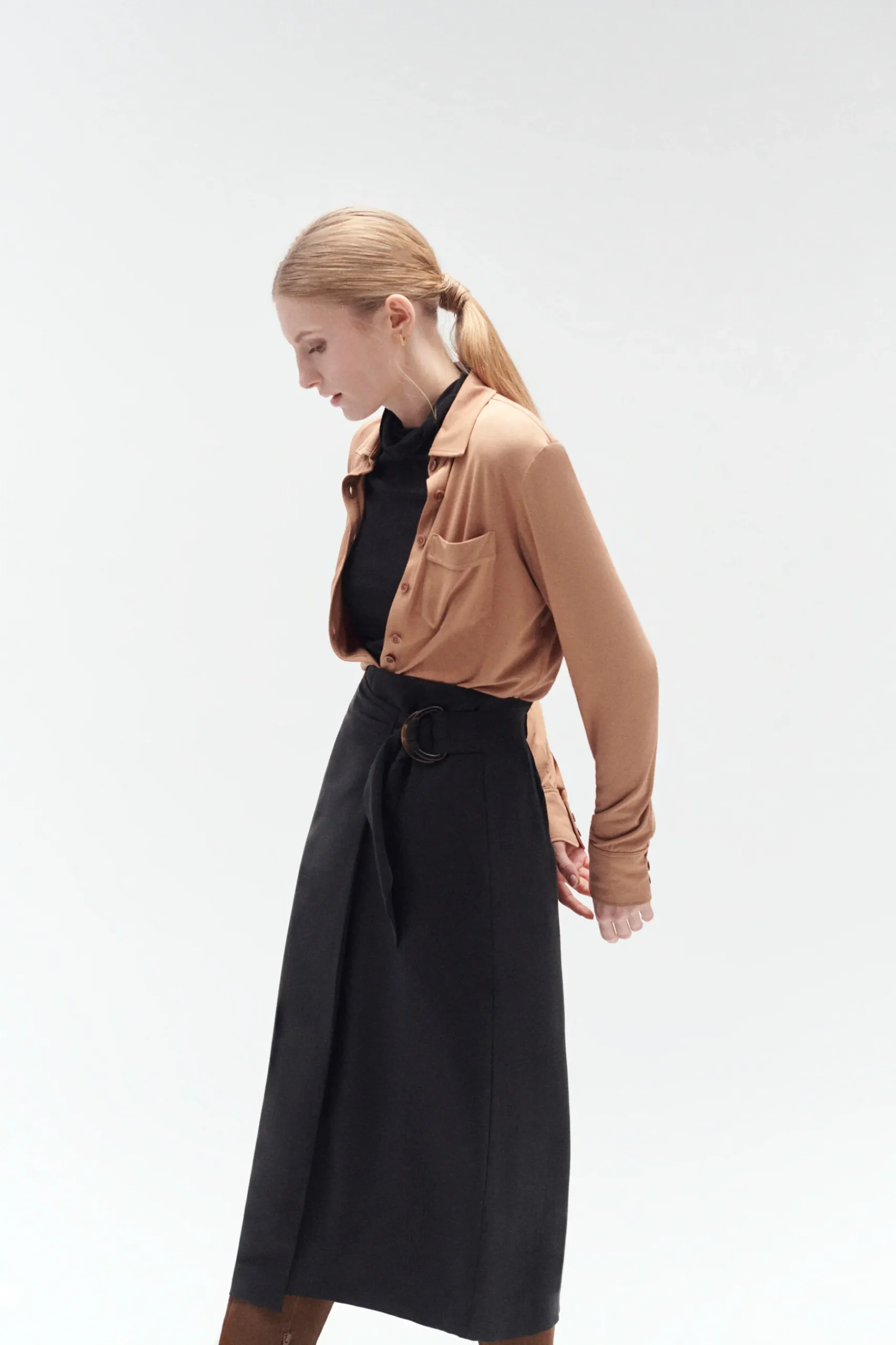 Cheap Jupe Portefeuille Elica Noir Femme Jupes