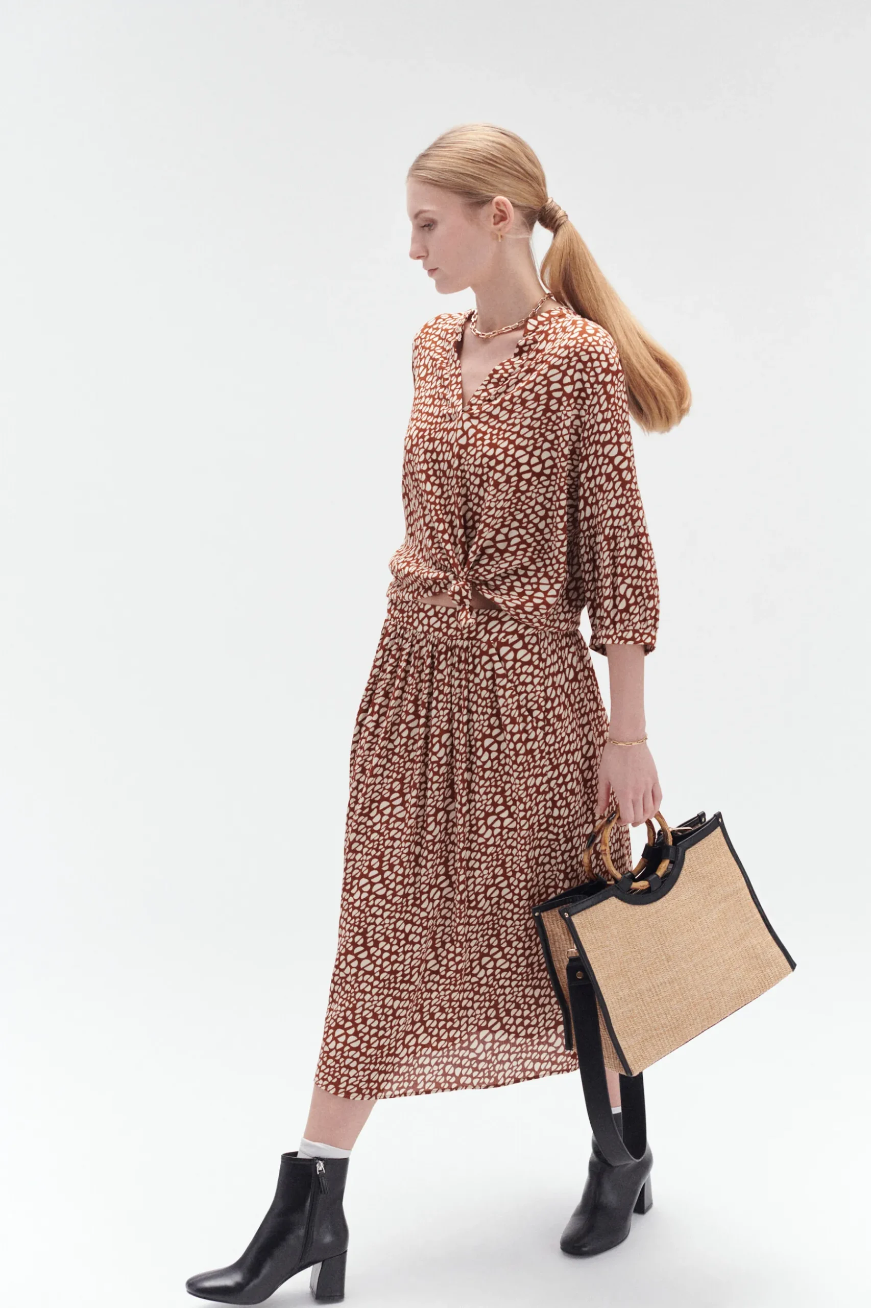 Store Jupe Tawney A Motif Bicolore Femme Jupes