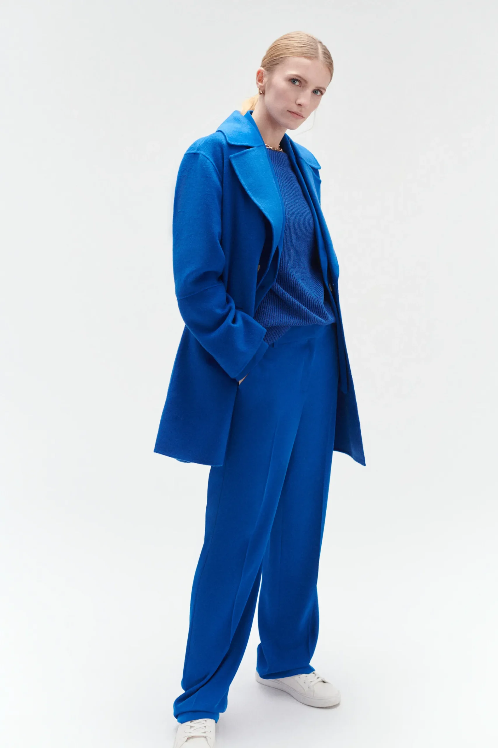 Shop Manteau William Bleu Electrique Femme Manteaux