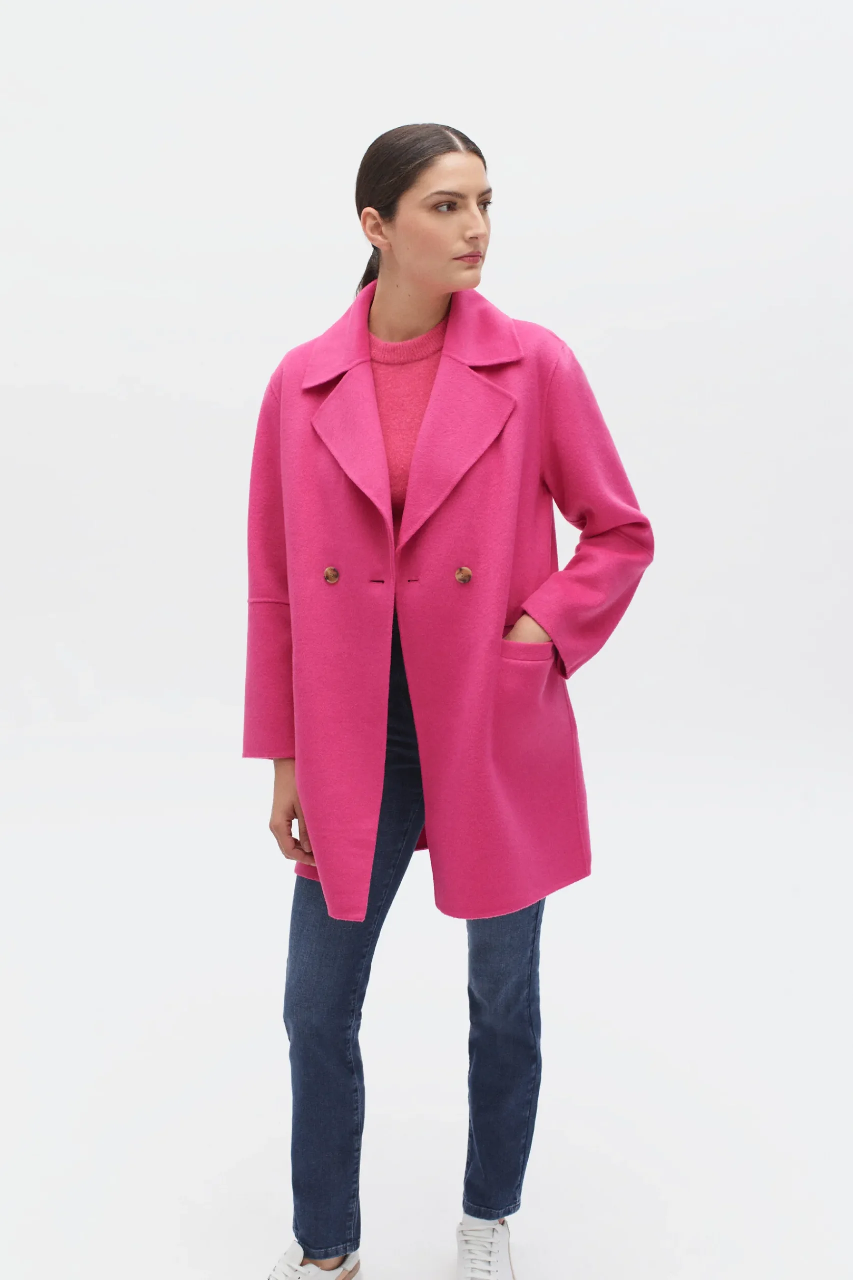 Cheap Manteau William Rose Fushia Femme Manteaux