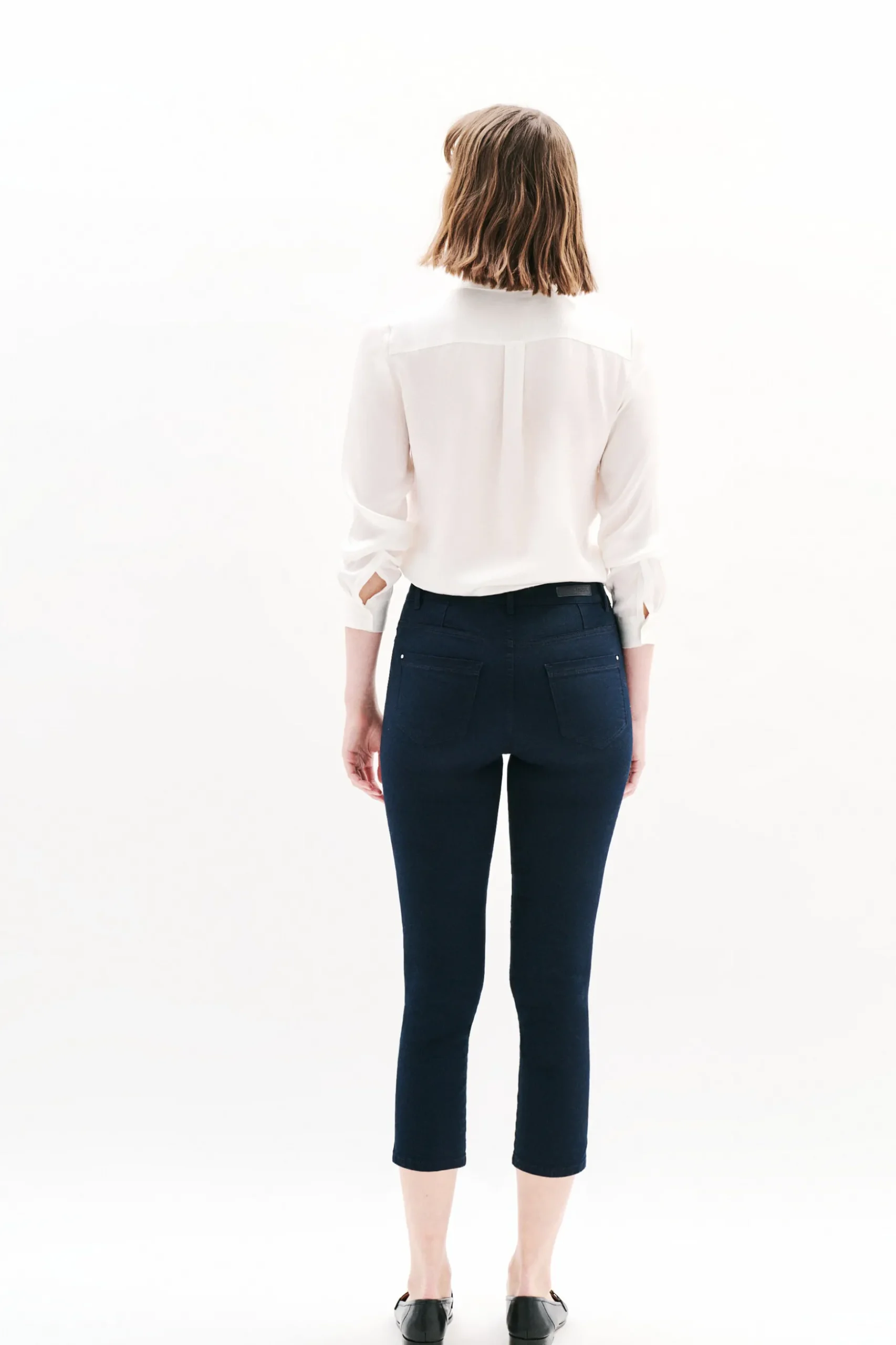 Outlet Pantacourt Mason Bleu Marine Femme Pantalons