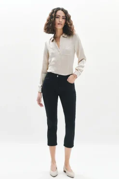 Online Pantacourt Mason Noir Femme Pantalons