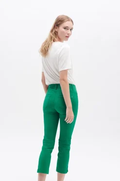 Hot Pantacourt Mason Vert Menthe Femme Pantalons