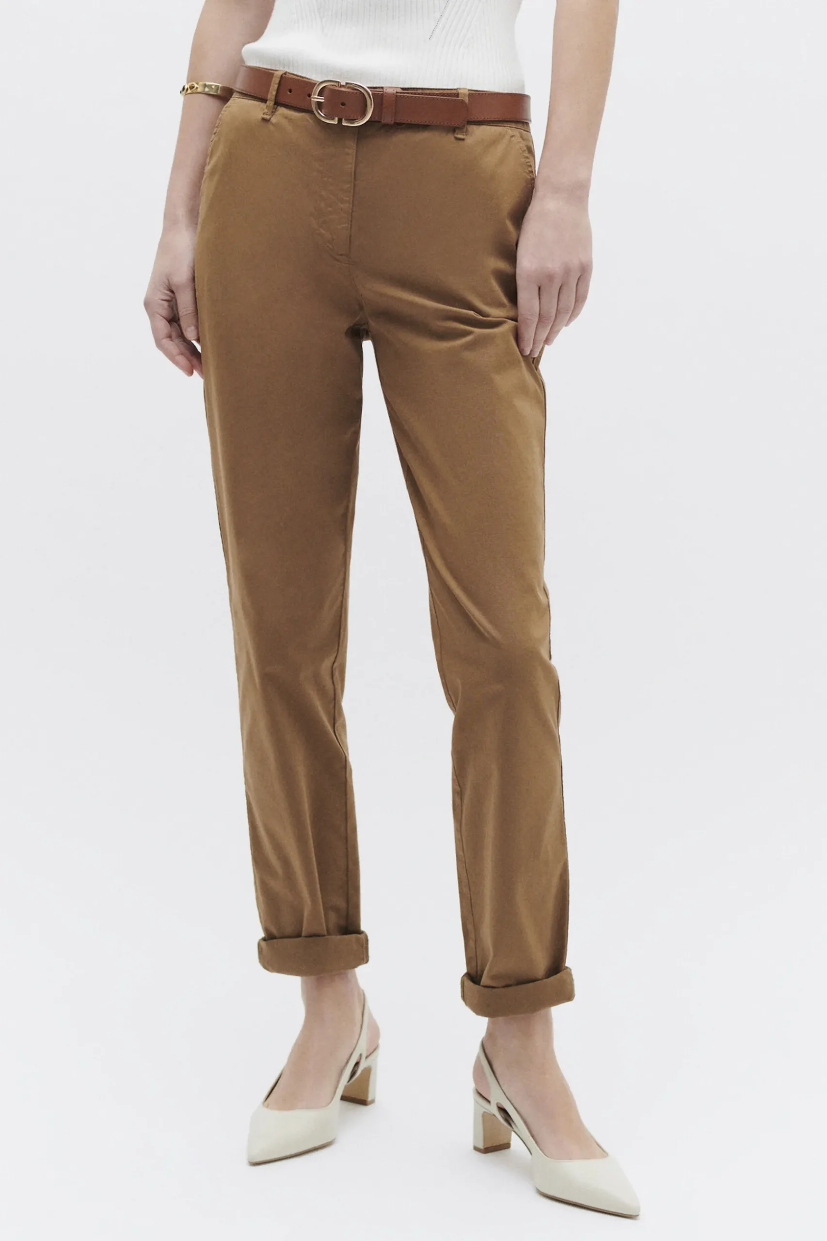 Online Pantalon Adelmo Camel Femme Pantalons