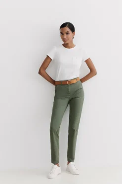Sale Pantalon Adelmo Vert Kaki Femme Pantalons
