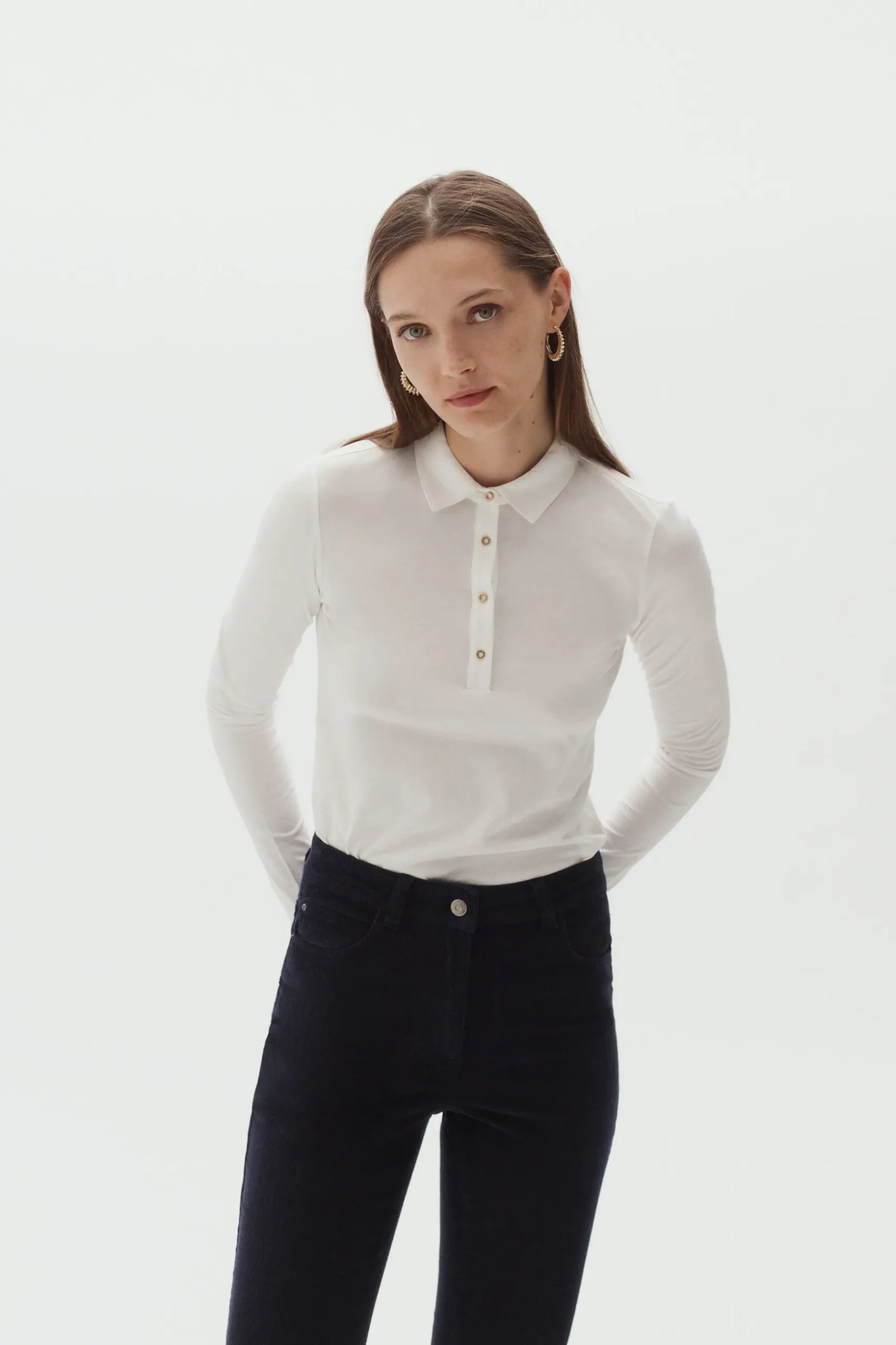 Outlet Pantalon Chicago Velours Bleu Marine Femme Pantalons