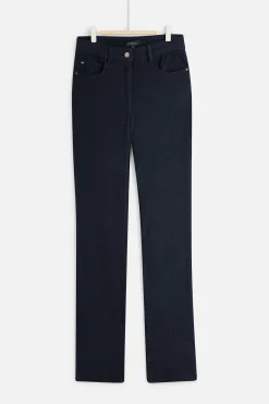 Outlet Pantalon Chicago Velours Bleu Marine Femme Pantalons