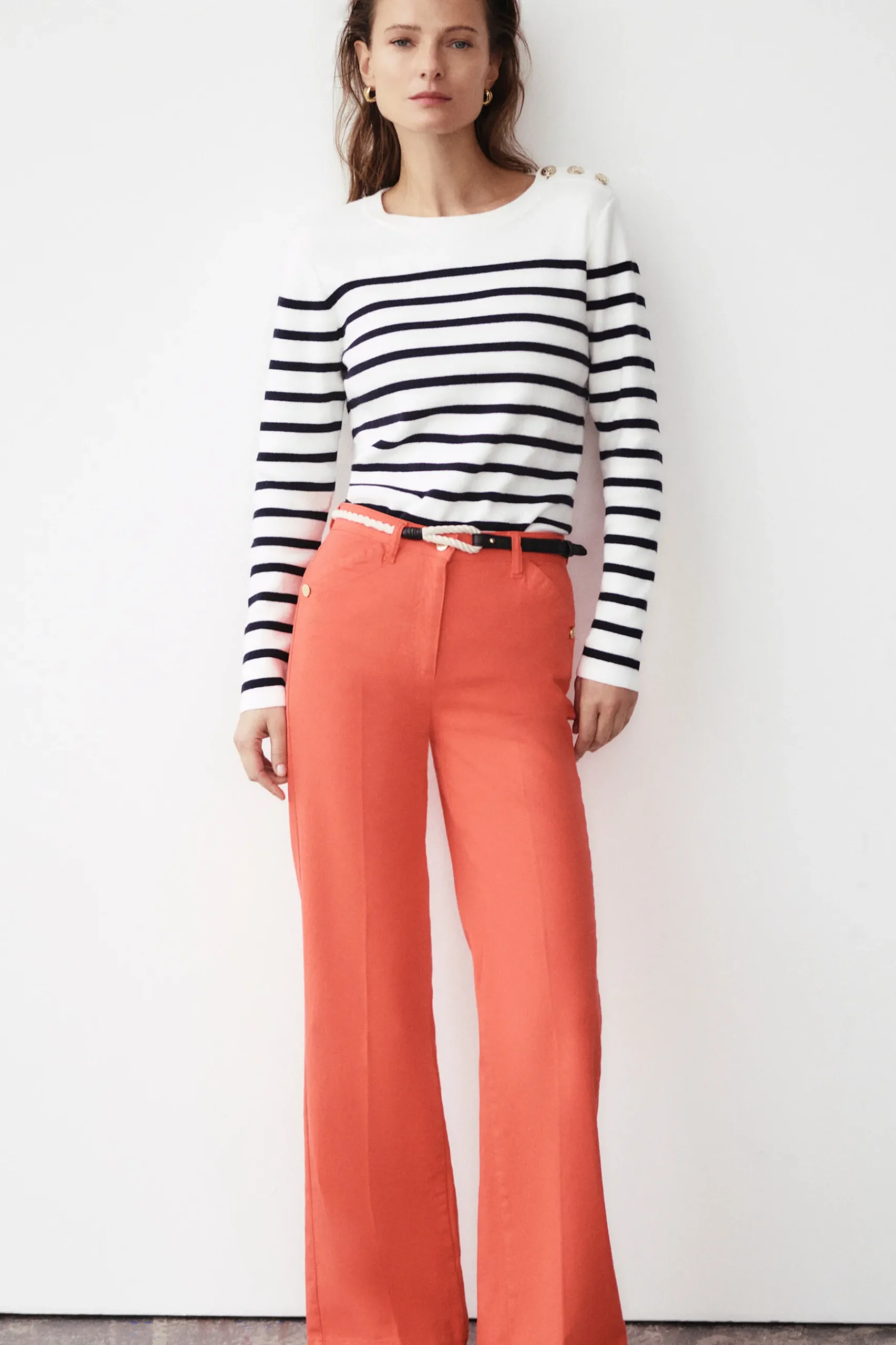 New Pantalon Lazarro Orange Femme Pantalons