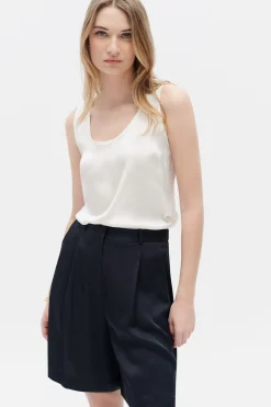 Store Pantalon Pbrandon Bleu Marine Femme Shorts