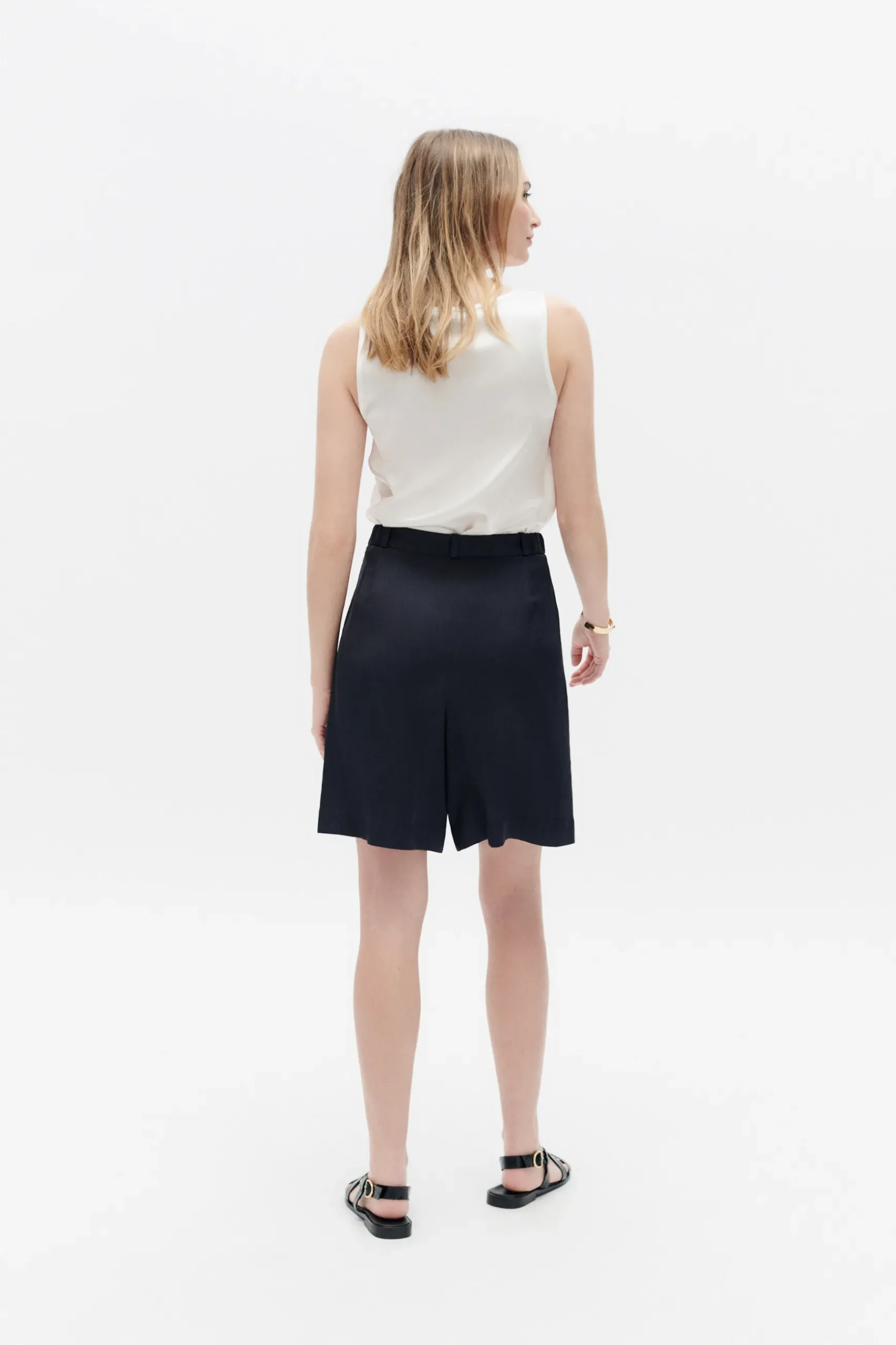 Store Pantalon Pbrandon Bleu Marine Femme Shorts