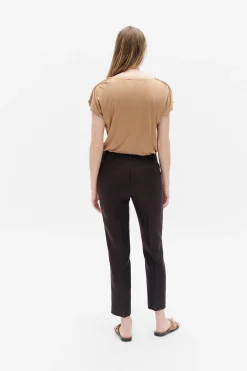 Best Sale Pantalon Randy Marron Fonce Femme Pantalons