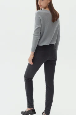 Cheap Pantalon Sylvano Gris Fonce Femme Pantalons