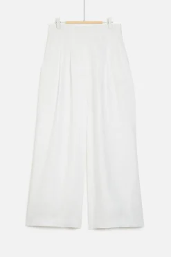 Clearance Pantalon Valvano Jupe-Culotte 100% Lin Femme Pantalons
