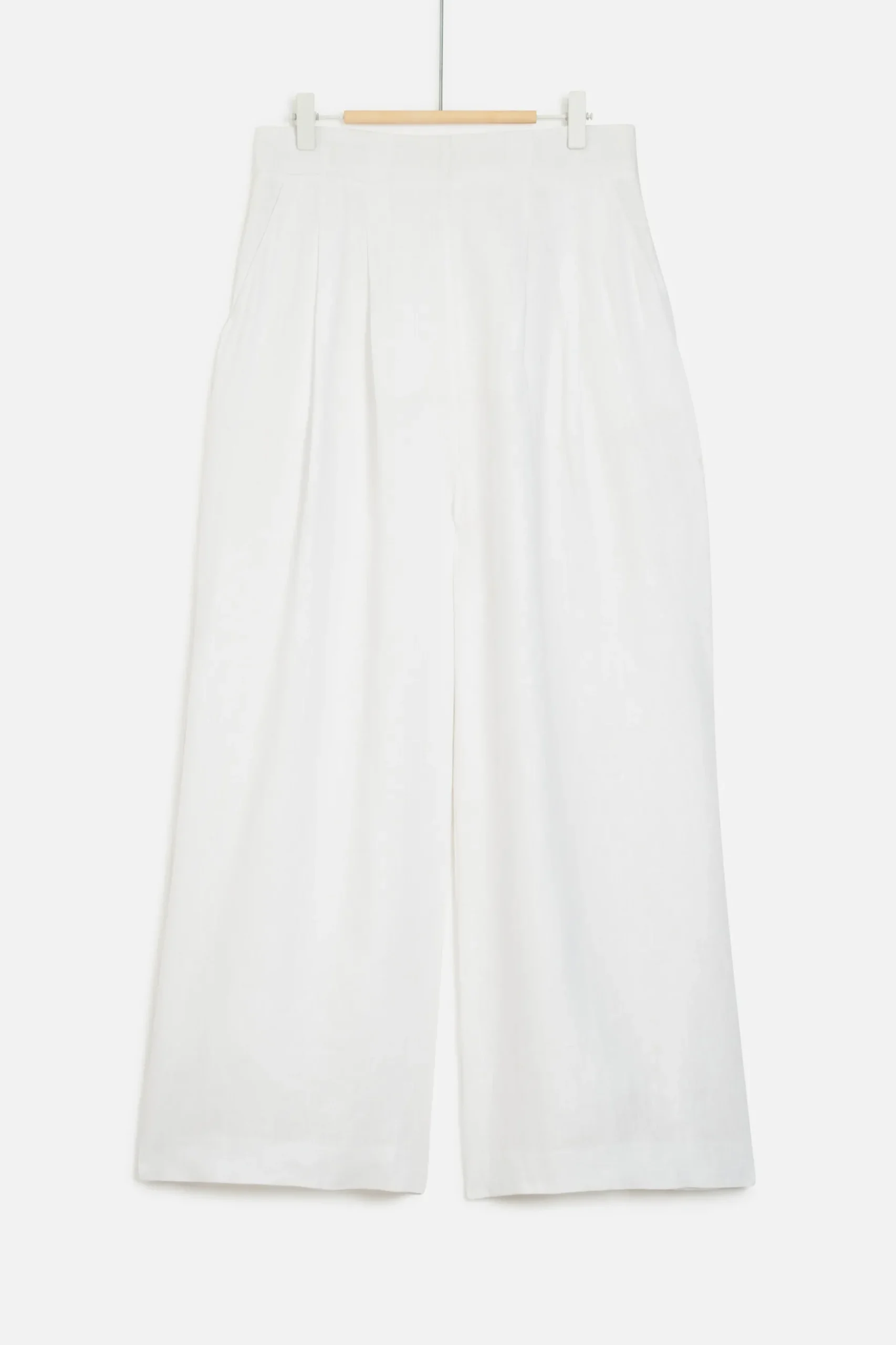Clearance Pantalon Valvano Jupe-Culotte 100% Lin Femme Pantalons