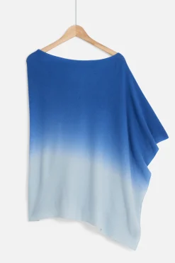 Fashion Poncho Baltidye Bleu Femme Ponchos