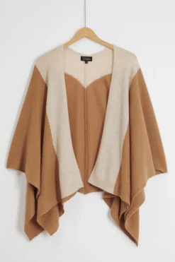 Shop Poncho Charles B 100% Cachemire Beige Femme Ponchos