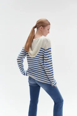 Best Pull Capuche Leana Bleu Electrique Femme Pulls