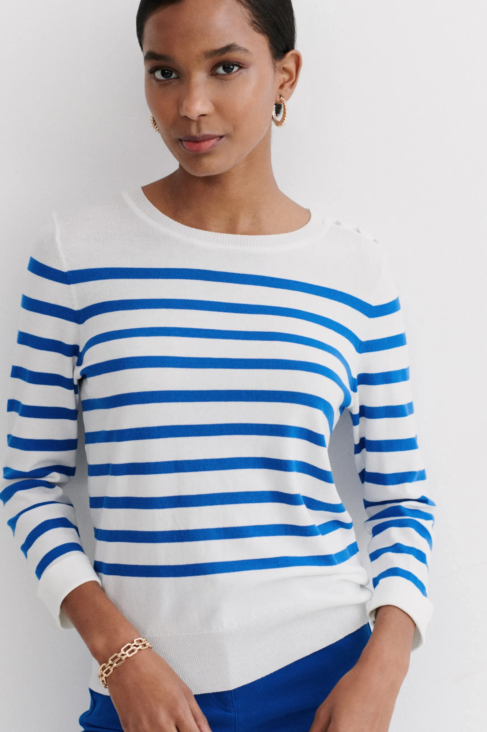 Clearance Pull Juliette Bleu Electrique Femme Pulls