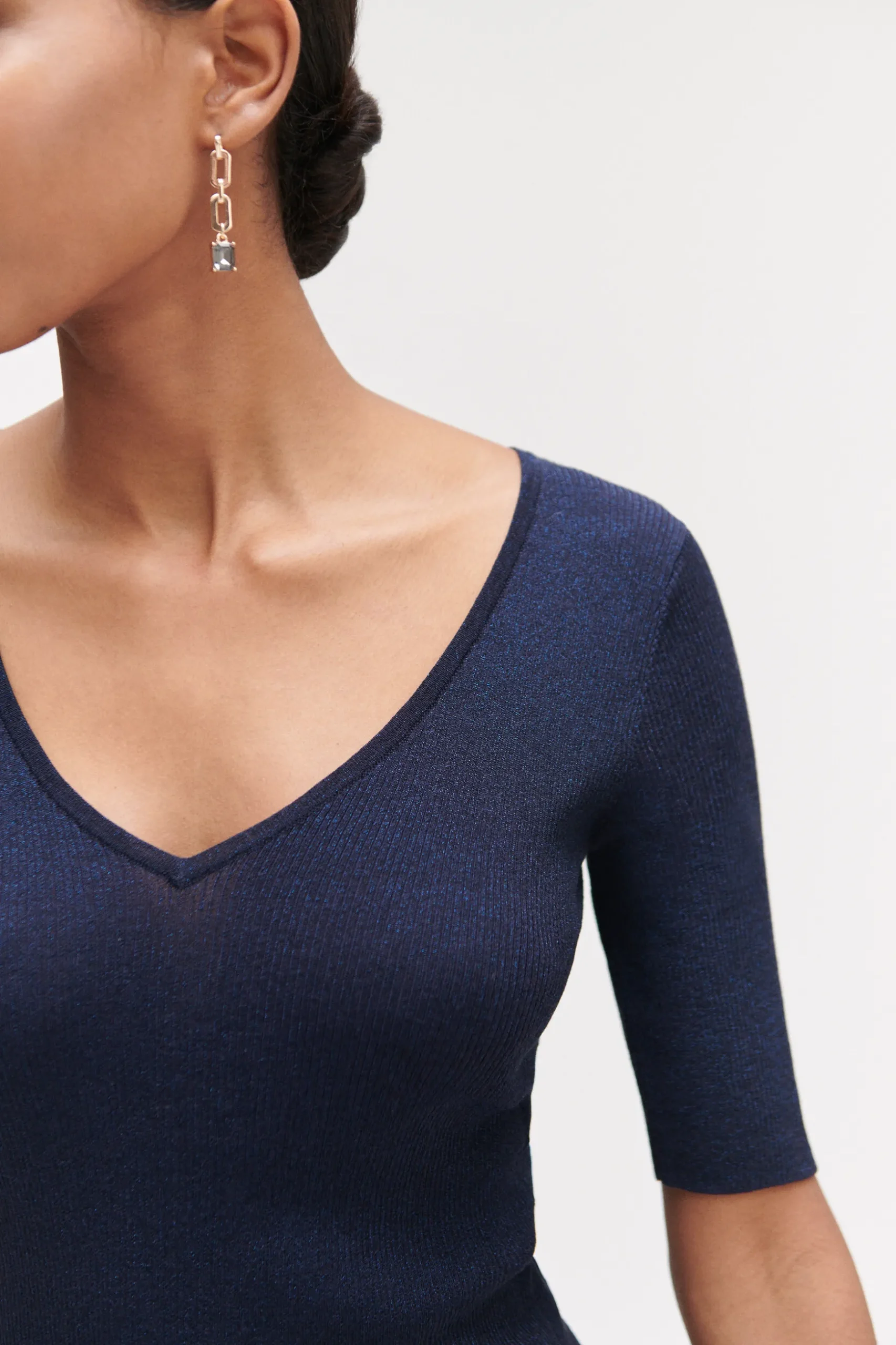 Clearance Pull Kate En Maille Cotelee Et Lurex Femme Pulls