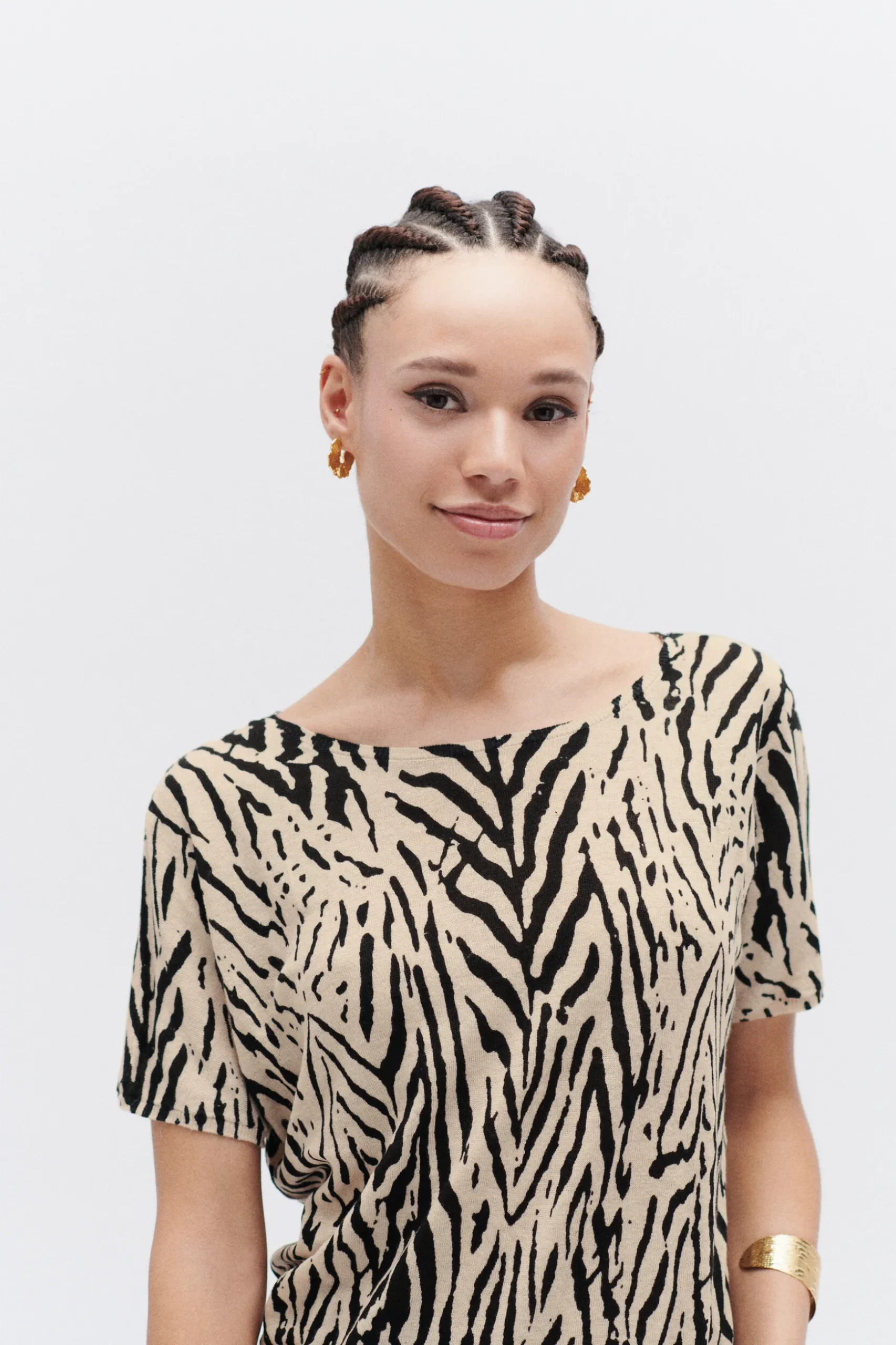 Store Pull Marty Print 100% Lin Femme Pulls