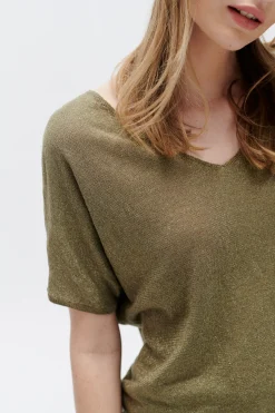 Sale Pull Milane Vert Olive Femme Pulls