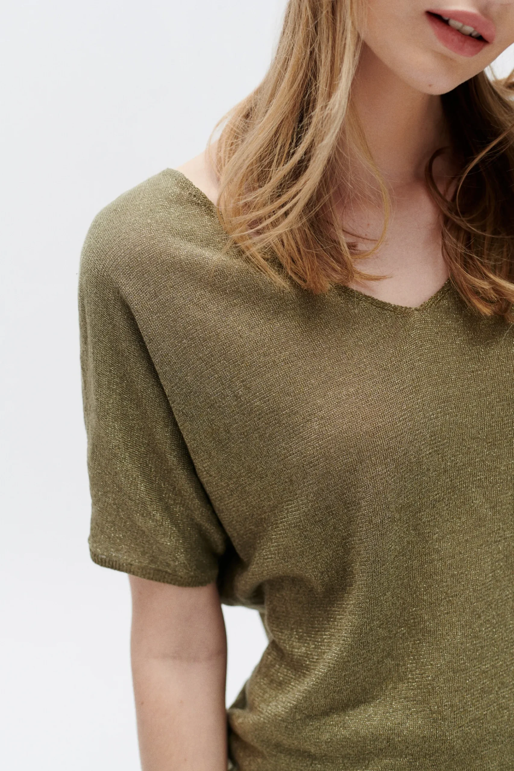 Sale Pull Milane Vert Olive Femme Pulls