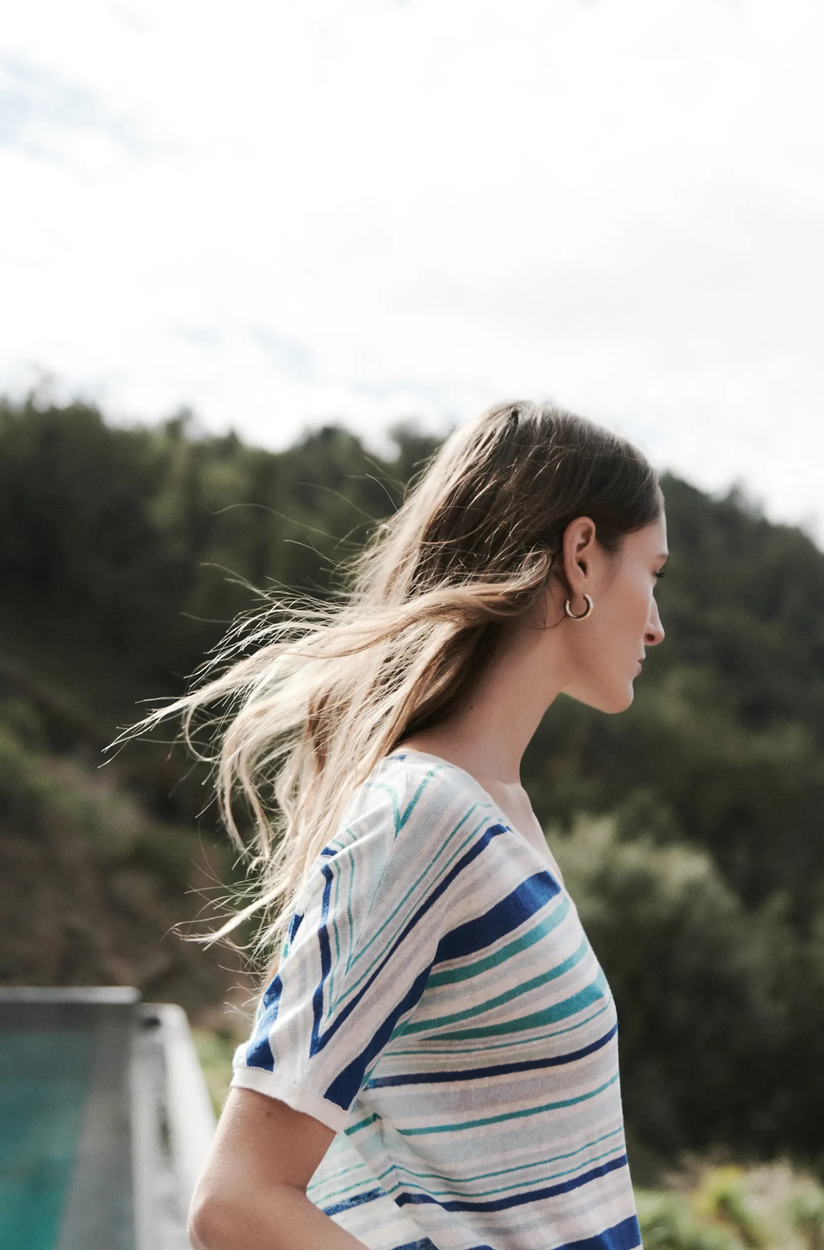 Outlet Pull Milano 100% Lin Bleu Electrique Femme Pulls
