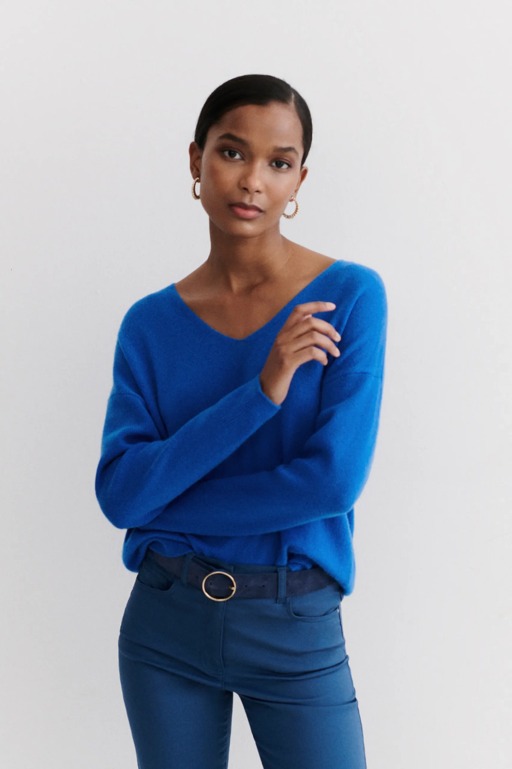 Clearance Pull Thelma Bleu Electrique Femme Pulls