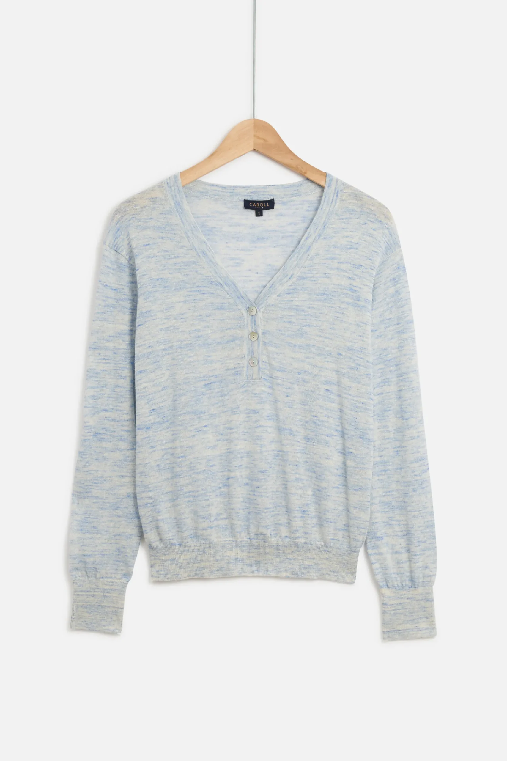 Discount Pull Tom Col Tunisien Bleu Electrique Femme Pulls