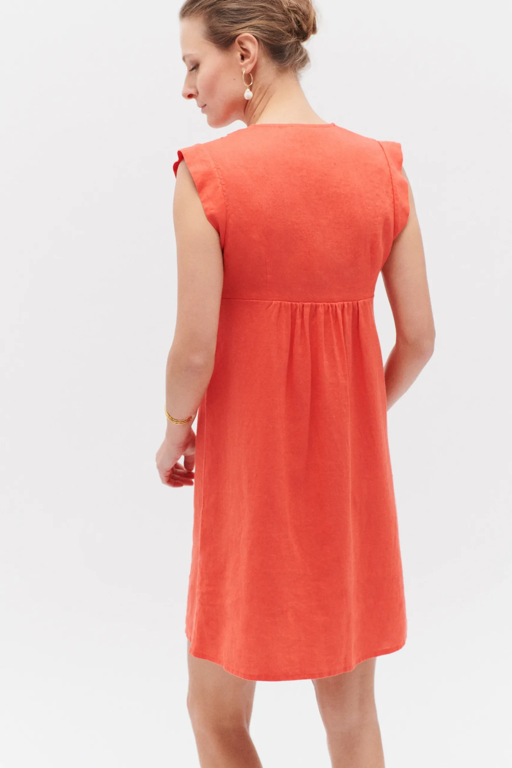 Outlet Robe Ferrie 100% Lin Femme Robes