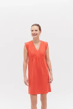 Outlet Robe Ferrie 100% Lin Femme Robes
