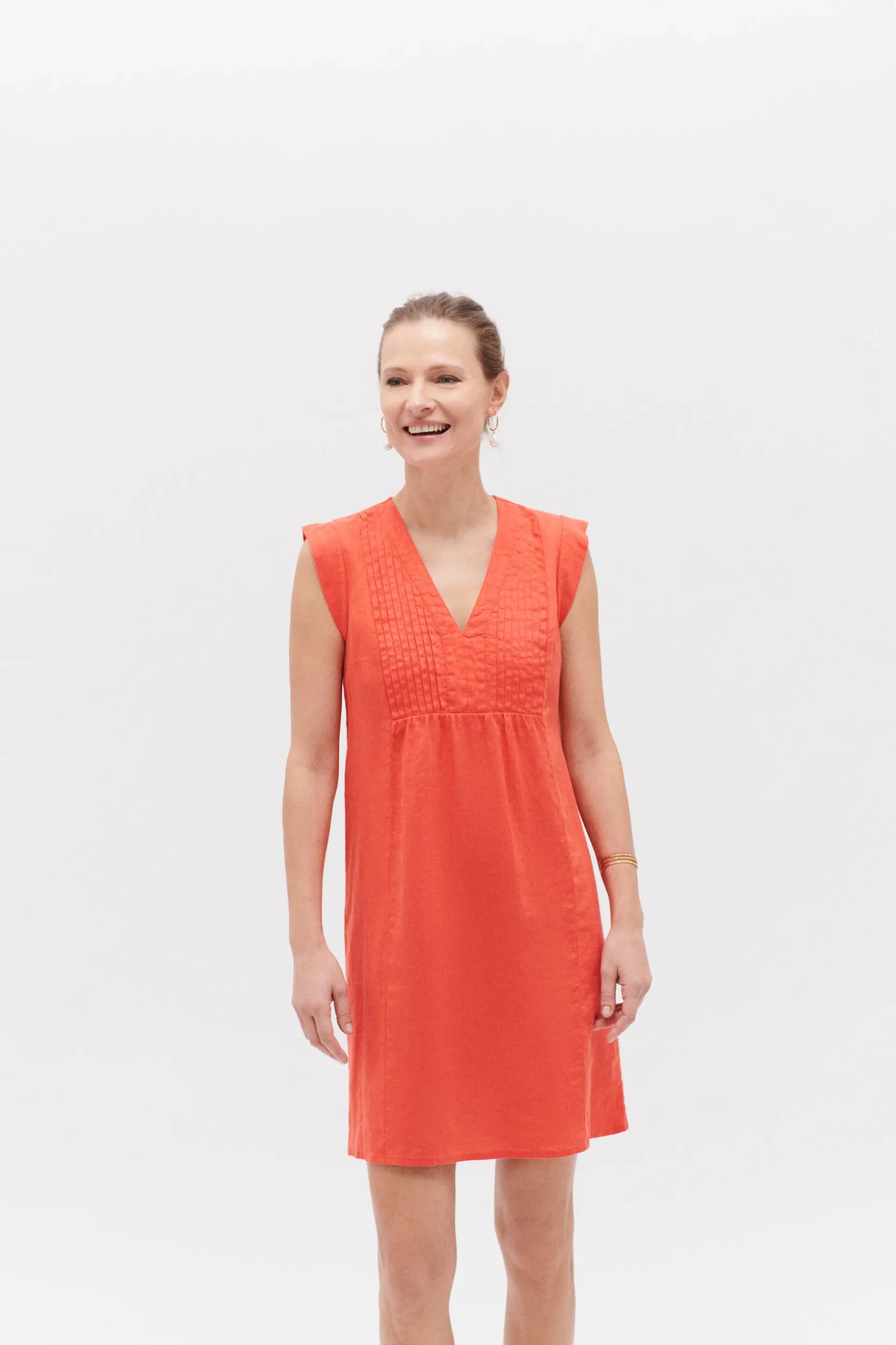 Outlet Robe Ferrie 100% Lin Femme Robes