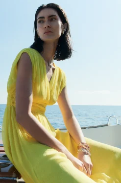 Cheap Robe Guest Jaune Femme Robes