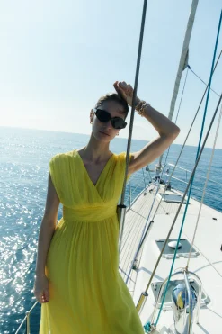 Cheap Robe Guest Jaune Femme Robes