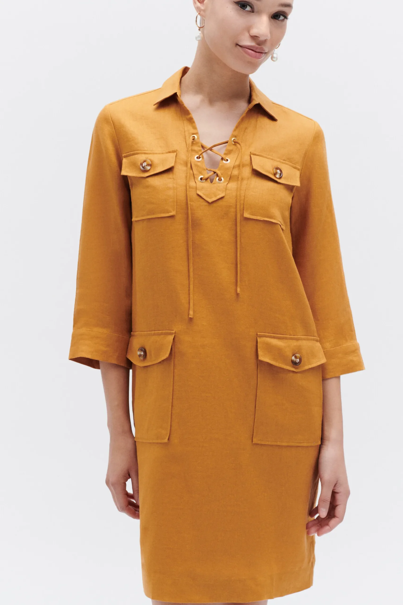 Outlet Robe Meyer 100% Lin Femme Robes